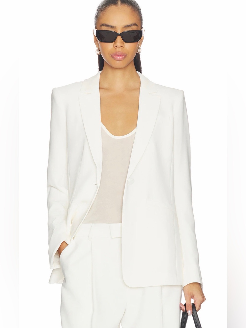 NWOT Cinq à Sept Karlie Blazer Ivory White Size 14 Tailored Designer